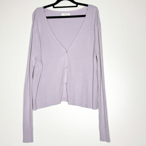 H&M Rib Knit Button Up Cardigan Sweater Women's Plus Size XXL - Picture 1 of 6